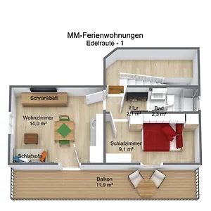  Apartment Haus Edelraute